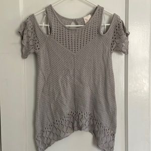 Gray Lauren Conrad knit shirt size small.